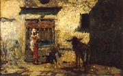 Maria Fortuny i Marsal Cortile arabo oil on canvas